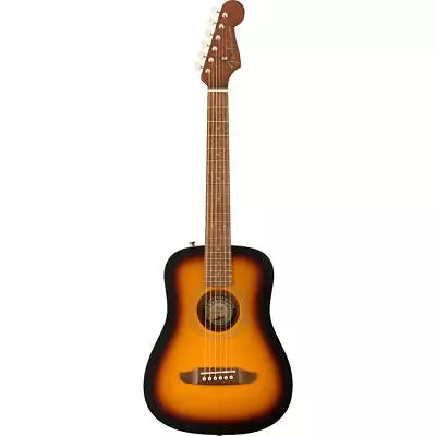 Fender Redondo Mini Acoustic Guitar With Bag Walnut Fingerboard Sunburst • $199.99