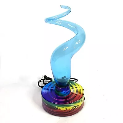 VTG Lumisource Electra Plasma Lamp Multicolor Art Glass Twisted Swirl Light RARE • $139.99