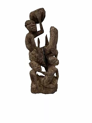 Hand Carved African Statue | Wood | Rare | Figurine | Makonde Tree Of Life • $49.99