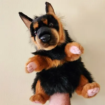 German Shepherd Dog Puppet By Hansa True To Life Look Plush Animal Learning Toy • $59.99