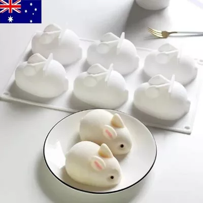 3D Easter Rabbit Bunny Silicone Molds Chocolate Fondant Candy Baking Cake Moulds • $11.80