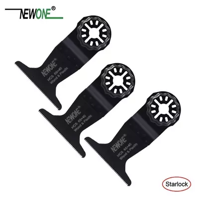 Starlock Compatible Multi Tool Blade Set Bosch Fein Milwaukee Makita 65mm 3-pack • £13.99