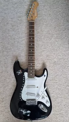 £50 • Buy Harley Benton Strat Style Electric Guitar Black Single Coils Stratocaster