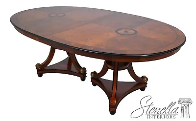 L60485EC: Neoclassical Inlaid Mahogany Dining Room Table • $2395