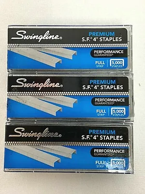 3x Swingline S.F. 4 Premium Chisel Point 210 Count Full-Strip Staples 5000/Box • $15.99