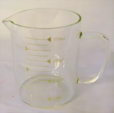 Glass Beaker 350ml Cup Mug Science Lab Gift Coffee Tea W Sprout Handle New • $11.87