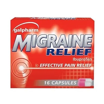 GALPHARM | Ibupr0fen Migraine Relief | 16-32 Capsules • £2.50