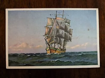 Vintage Early 1900's Postcard Color Unused No. 835 Sailing Ship P2 • $19.99