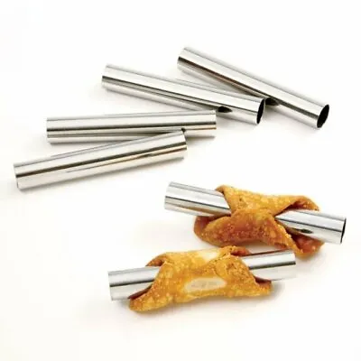 Norpro 6pc Mini Cannoli Stainless Steel Forms Set - Dessert Pastry Baking Molds • $10.19