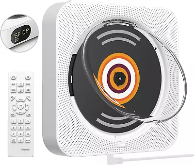 Portable CD Player AONCO Wall Mounted Bluetooth Built-in HiFi Speakers Home FM • £40.57