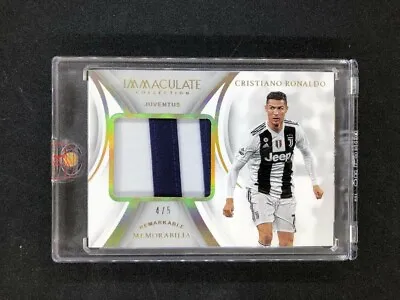 2018-19 Immaculate CRISTIANO RONALDO Juventus Match-Worn Patch SSP /5 Madrid 🔥 • $3499.99