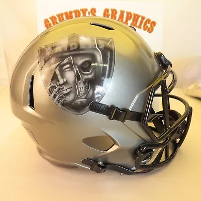 Las Vegas Raiders Custom Full Size Replica Helmet Concerpt Silver • $175