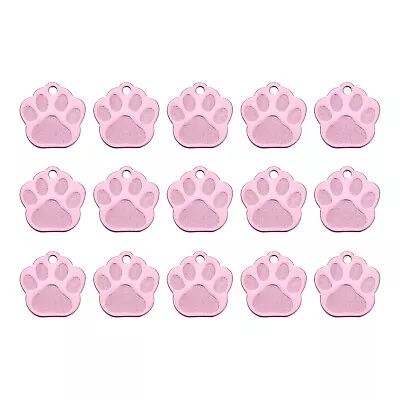 Metal Cat's Paw Tags Stamping For Pet Dog ID Tags 15 Pcs(Pink) • $11.85