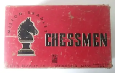 Vintage Wooden Chess Pieces Complete Set Milton Bradley #4494 • $24.95