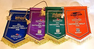 Caravan Club National Rally Official Pennants From The Early 1990s X 4 • £7.99