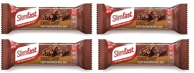 £5.99 • Buy Slimfast Choc Chip Balanced Meal Replacement Bars 4x 60g BEST BEFORE SEPT 2022