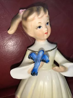 Vintage Ceramic Porcelain Girl With Bluebird Figurine Figure • $9.95