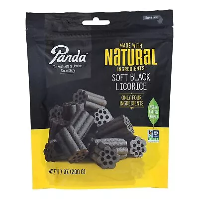 8 Pack - Panda Natural Soft Original Black Licorice Candy - 1 Bag (7oz) • £37.63