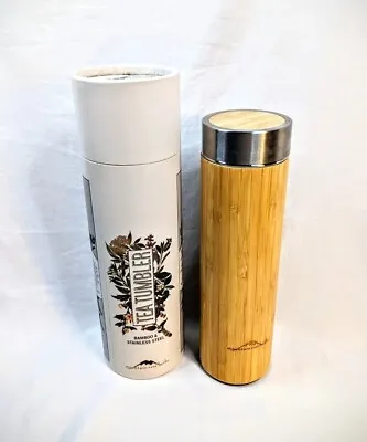 Bamboo Tumbler Vacuum Insulated 17oz Premium Tea Infuser Mountain Rose Herbs • $14.85