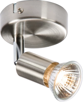 £0.99 • Buy GU10 Single Spotlight Wall Or Ceiling Light Brushed Chrome SPGU1BC Inc LED Bulb