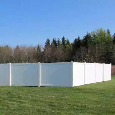 Weatherables Pembroke 6 Ft. H X 8 Ft. W White Vinyl Privacy Fence Panel Kit • $126.60