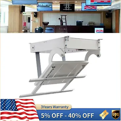 $369 • Buy 90° Rotation Flip Down TV Ceiling Rack Hanger Lift Mount Fit 32-70 Inch Remote