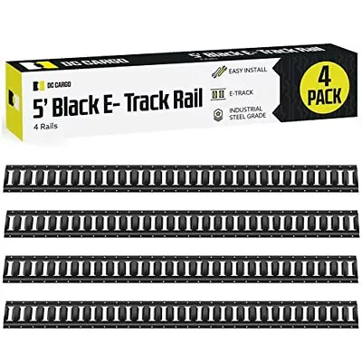 4 Pack 5' E-Track Tie-Down Rail Powder-Coated Steel Bolt-On Tie Down Rails Truck • $135.43