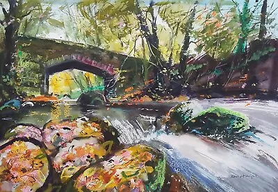 0128 River Flow Through Autumn Woodland - (LARGE) Landscape Ken Hayes • £27