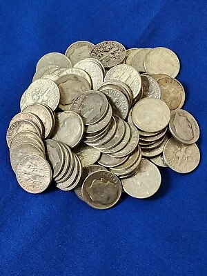 $1.00 Face Value Roosevelt Dimes 90% Silver Lot Of 10 Silver Circulated Coins • $27.98