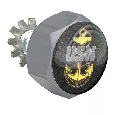 Black Grey Hex Billet Air Cleaner Cover Bolt For Harley -  USN Navy Anchor Chief • $7.87