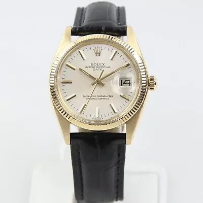 Rolex Oyster Date 18k Yellow Gold Automatic 34mm Watch Ref. 1503 - Silver Dial • £5250