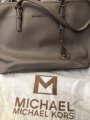 Michael Kors Jet Set Computer Bag Tan Leather Tote Bag - 19” X 11” • $48