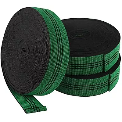 3 Rolls 2 Inches X 65.6 Feet Sofa Elastic Webbing Stretch Latex Band Flexible Ch • $35.88