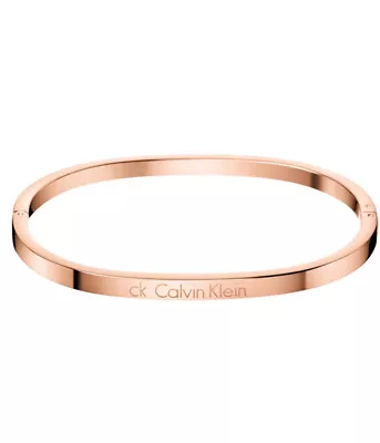 £59 • Buy Calvin Klein Bracelet Rose Gold Coloured Steel Hook X-Small KJ06PD1001XS