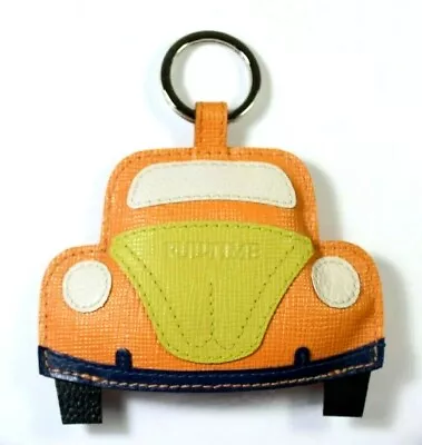 Keyring Coin Purse Genuine Leather Clutch Bag Forma Of Car VW Beetle • $23.90