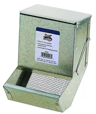 Pet Lodge Metal Small Animal Feeder With Lid And Sifter Bottom ( 5 Inch ) AF5SL • $25.95