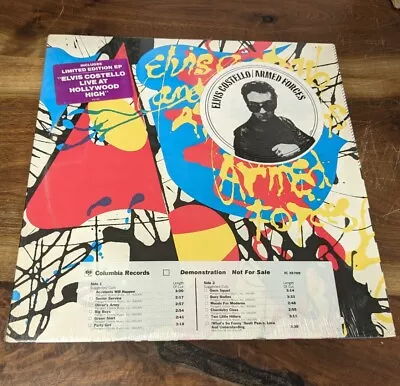 ELVIS COSTELLO Armed Forces LP 1978 SEALED PROMO W/ Hype Stickers + 7  EP! • $60