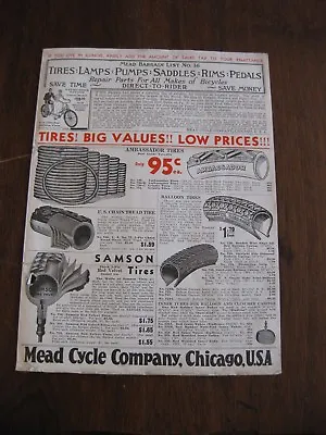 Vintage Mead Cycle Company American Chicago 1930's Catalog #36 Made In The USA • $49.99