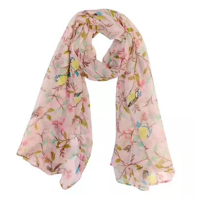 Wrapables Lightweight Bird Print Long Scarf Pink • $11.99