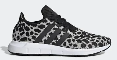 NWT  Women's Adidas Originals Swift Run Black White Leopard Shoes BD7962 NEW • $44.88