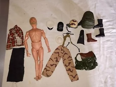 Vintage 1964 GI Joe Action Figure Blonde Flocked Fuzzy Hair Beard Scar +accs. • $45