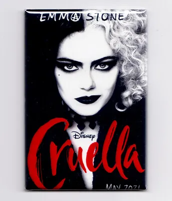 CRUELLA (2021) - 2 X3  MOVIE POSTER MAGNET (emma Stone 101 Dalmations Disney Vhs • $6.99