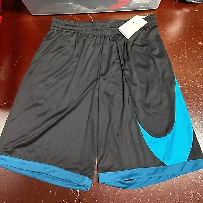 Nike Mens Black Dri-Fit- 3.0 Loose Fit At Knee Length Athletic Basketball Shorts • $29.99