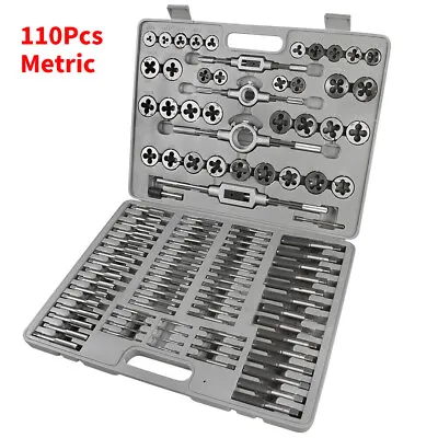 110Pcs Tap And Die Combination Set Tungsten Steel Titanium METRIC Tools New • $79.79