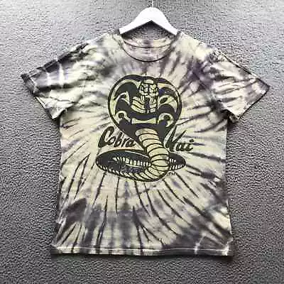 Cobra Kai T-Shirt Men's Large Short Sleeve Graphic Tie Dye Crew Neck Purple Tan  • $9.99