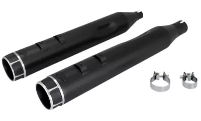 Vance & Hines 46676 Torquer 450 Machine Cut Matte Black Slip-On Mufflers Harley • $719.95