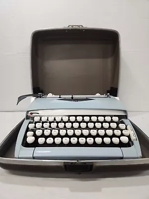 Sears Blue Citation Vintage Manual Typewriter Working Portable With Case • $69.99