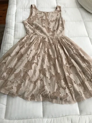 $9.99 • Buy Dress Size 10 Beige Lace With Lining