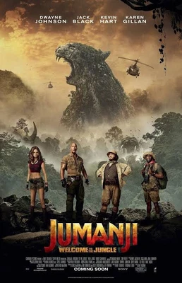 $7 • Buy JUMANJI: WELCOME TO THE JUNGLE Movie POSTER 27 X 40 Dwayne Johnson, Jack Black A