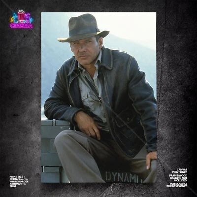 $54.95 • Buy Indiana Jones Last Crusade Poster Canvas Harrison Ford Movie Poster Wall Print 